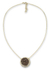 Brasilianische Drusy-Achat-Anhänger-Halskette - Vergoldete Drusen-Halskette aus Brasilien