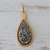 Brazilian drusy agate pendant, 'Crystalline Dewdrop' - Brazilian drusy agate pendant
