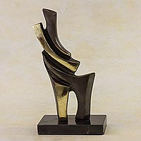 Bronze sculpture, 'Intertwined' - Bronze sculpture