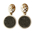 Brazilian drusy agate dangle earrings, 'Sparkling Mirror' - Gold Plated Drusy Dangle Earrings (image 2a) thumbail
