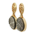 Brazilian drusy agate dangle earrings, 'Sparkling Mirror' - Gold Plated Drusy Dangle Earrings (image 2c) thumbail