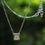 Brazilian drusy quartz pendant necklace, 'Discreet Joy' - Unique Brazilian Drusy Pendant Necklace thumbail