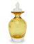 Handblown art glass decorative bottle, 'Surreal Yellow' - Murano Inspired handblown decorative bottle