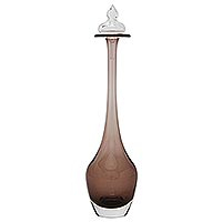 Handblown art glass decanter, 'Purple Passion' (medium) - Murano Inspired handblown decanter (Medium)