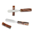 Agate spreader knives and rests, 'Swirling Brown Deli' (pair) - Artisan Crafted Agate Spreader Knives with Rests