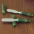 Agate spreader knives and rests, 'Fresh Green Deli' (pair) - Agate Spreader Knives and Rests (image 2) thumbail