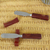 Agate spreader knives and rests, 'Caramel Brown Deli' (pair) - Agate spreader knives and rests (Pair) (image 2) thumbail