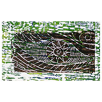 'Eye of the Spring' - Abstract Wood Cut Print