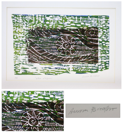 'Eye of the Spring' - Abstract Wood Cut Print