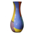 Handblown art glass vase, 'Millennial Colors' - Brazilian Murano Inspired Glass Vase in Tropical Tones (image 2a) thumbail