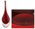 Handblown art glass vase, 'Levitating Scarlet' - Red Murano Inspired Art Glass Vase