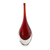 Handblown art glass vase, 'Levitating Scarlet' - Red Murano Inspired Art Glass Vase