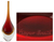 Handblown art glass vase, 'Levitating Amber Fire' - Murano Inspired handblown vase