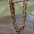 Tiger's eye long beaded necklace, 'Wonders' - Artisan Crafted Brazilian Tiger's Eye Beaded Long Necklace thumbail