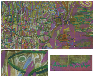 'Marshland II' (2013) - Pintura abstracta de marisma brasileña