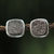 Brazilian drusy agate button earrings, 'Dazzle By Night' - Brazilian Drusy Rhodium Plated Square Earrings