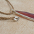 Agate pendant necklace, 'Uniquely Pink' - Agate and Sterling Silver on Leather Necklace (image 2c) thumbail