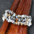 Dendrite agate beaded bracelets, 'Wonders' (set of 3) - Handmade Jewelry Stretch Quartz Bracelets (set of 3)