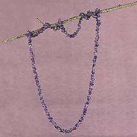 Amethyst beaded necklace, Light of Wisdom