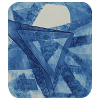 'Blue Triangles' - Brazilian Art Limited Edition Signed Original Print