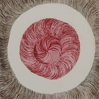 'El nido del sol en un lugar tranquilo' - Arte abstracto impreso original firmado