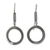 Sterling silver dangle earrings, 'Cool Halo' - Modern Brazilian Silver Earrings