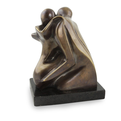 Escultura de bronce - Escultura de bronce de los amantes abstractos sobre granito