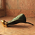 Bronze sculpture, 'Green Leaf with Fingers' - Signed Bronze Sculpture from Brazil (image 2b) thumbail