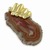 Bronze and caramel agate sculpture, 'Left Hand Agate I' - Bronze and Agate Soap Dish Sculpted Tray (image 2a) thumbail
