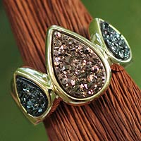 Featured review for Brazilian drusy agate cocktail ring, Sparkling Life