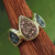 Brazilian drusy agate cocktail ring, 'Sparkling Life' - Brazilian Drusy Gold Plated Ring