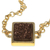 Brazilian drusy agate pendant bracelet, 'Bronze Galaxy' - Bronze Brazilian Drusy Agate Gold Plated Bracelet