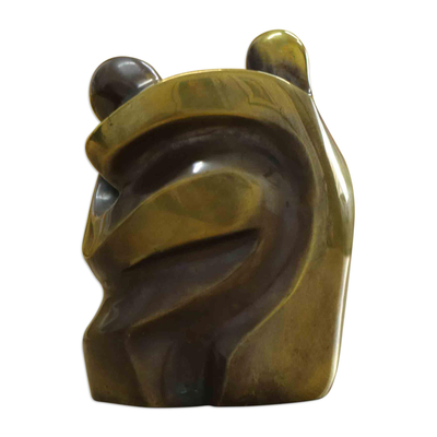 Bronze sculpture, 'Embrace' - Original Signed Polished Bronze Sculpture from Brazil
