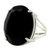Onyx cocktail ring, 'Oval Facets' - Brazilian Artisan Crafted Faceted Black Onyx Cocktail Ring (image 2a) thumbail