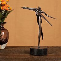 Bronze sculpture, 'Flying'
