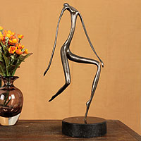 Bronze sculpture, 'Contemplation' - Modern Brazilian Bronze Sculpture