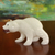 Calcite and jasper sculpture, 'Polar Bear' - Handcrafted Brazilian Gemstone Wildlife Sculpture (image 2) thumbail