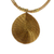 Golden grass pendant necklace, 'Jalapão Minimalism' - Brazilian Golden Grass Necklace with Gold Plated Accents