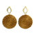 Gold plated golden grass dangle earrings, 'Sublime Nature' - Golden Grass Earrings with Gold Plated Accents (image 2a) thumbail