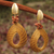 Golden grass and sunstone dangle earrings, 'Solar Chic' - Golden Grass and Sunstone Earrings with Gold Plated Accents thumbail