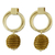 Gold plated golden grass dangle earrings, 'Golden Balloons' - Brazilian Golden Grass Earrings with Gold Plated Accents (image 2a) thumbail