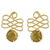 Gold plated golden grass drop earrings, 'Infinite Paths' - Fair Trade Golden Grass Handcrafted Drop Earrings (image 2a) thumbail