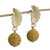 Gold plated golden grass dangle earrings, 'Golden Nature' - Fair Trade Golden Grass Handcrafted Dangle Earrings (image 2a) thumbail