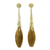 Gold plated golden grass dangle earrings, 'Promises' - Handcrafted Golden Grass and Gold Plate Dangle Earrings (image 2a) thumbail