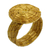 Golden grass cocktail ring, 'Sublime Nature' - Fair Trade Golden Grass Hand Crafted Cocktail Ring
