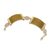 Golden grass and rose quartz wristband bracelet, 'Eco Guard' - Golden Grass and Rose Quartz Handcrafted Wristband Bracelet (image 2c) thumbail