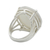 Agate cocktail ring, 'Oval Facets' - Artisan Crafted Faceted White Agate Cocktail Ring (image 2d) thumbail