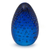 Handblown art glass paperweight, 'Infinite Ocean Egg' - Hand Blown Murano Inspired Blue Glass Paperweight