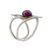 Cultured pearl wrap ring, 'Winding Paths' - Artisan Crafted Burgundy Pearl and Sterling Silver Ring (image 2c) thumbail