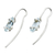 Aquamarine drop earrings, 'Blue Harmony' - Contemporary Minimalist Aquamarine and Silver Drop Earrings